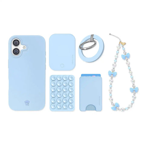 Cotton Candy Blue iPhone Bundle Set