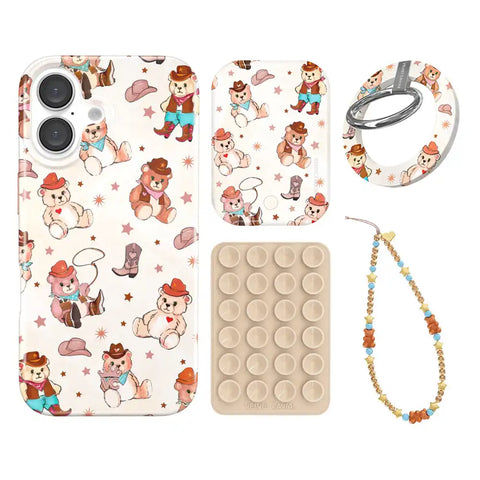Cowboy Teddy iPhone Bundle Set - Grip