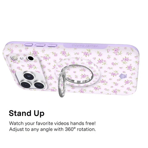 Dainty Lilac Floral MagSafe Grip Ring