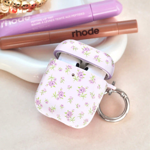 Dainty Lilac Floral AirPod Case