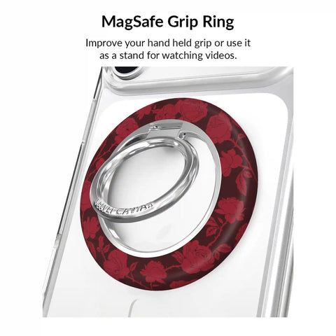 Dark Cherry Floral iPhone Bundle Set