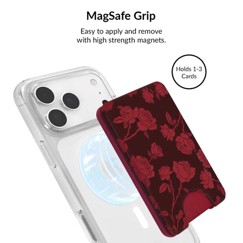 Dark Cherry Floral iPhone Bundle Set