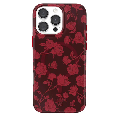 Dark Cherry Floral iPhone Case