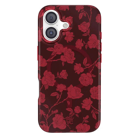 Dark Cherry Floral iPhone Case