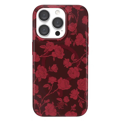 Dark Cherry Floral iPhone Case