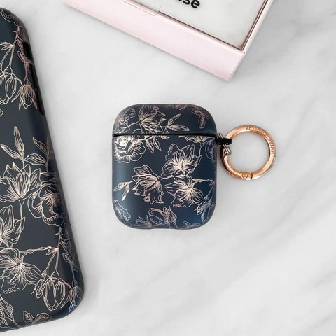 Floral Chrome Airpods Case