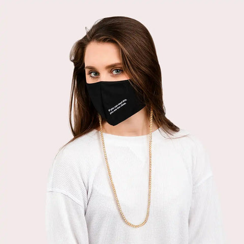 Mask Chain Necklace - 5mm Curb in Gold