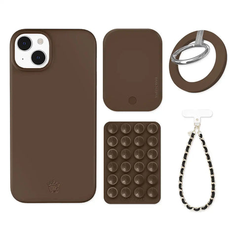 Espresso Brown iPhone Bundle Set - Grip