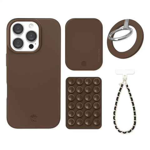 Espresso Brown iPhone Bundle Set - Grip