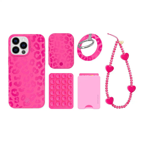 Even Hotter Pink Leopard iPhone Bundle Set