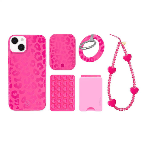 Even Hotter Pink Leopard iPhone Bundle Set