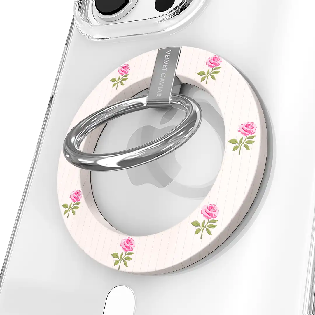 Pink Peony Floral MagSafe Grip Ring