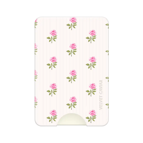 Pink Peony Floral MagSafe Wallet