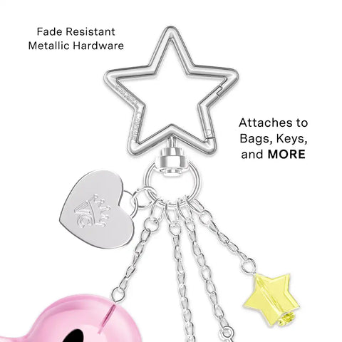 Pink Ghosted Bag Charm