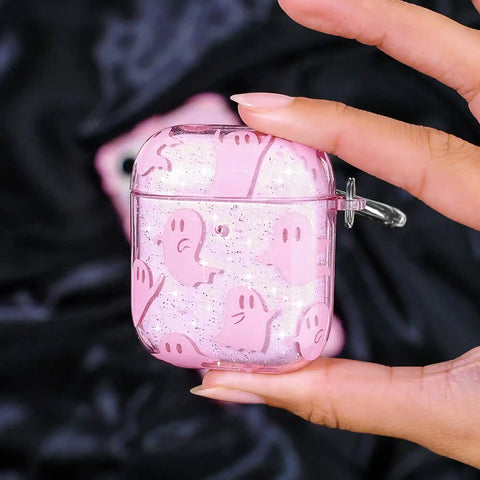 Ghosted Pink Glitter AirPod Case