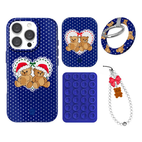 Winter Teddy iPhone Bundle Set - Grip