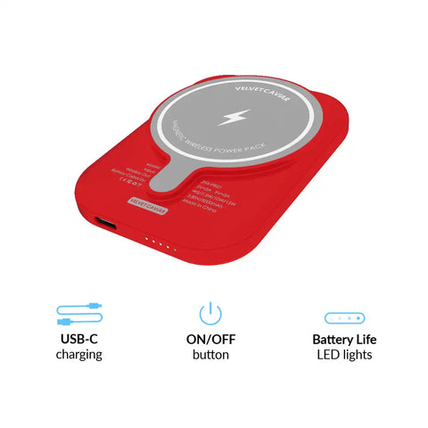 Hot Girl Red Portable MagSafe Charger Power Pack