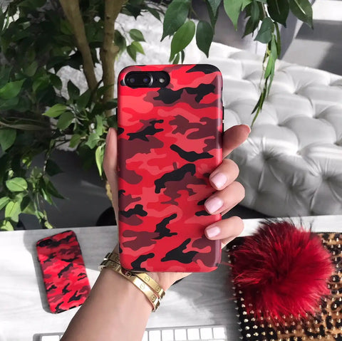 Red Camo iPhone Case