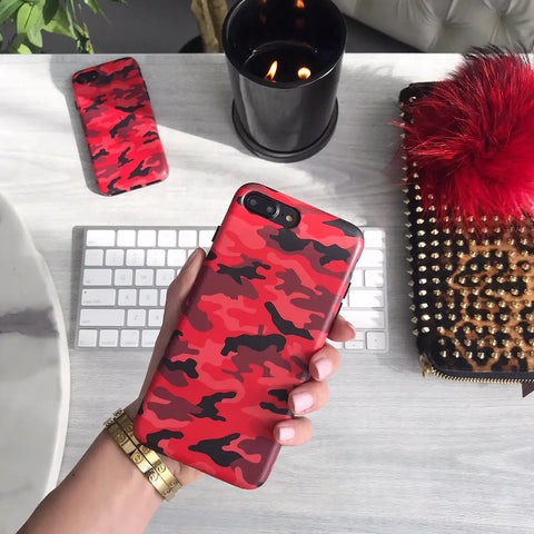 Red Camo iPhone Case