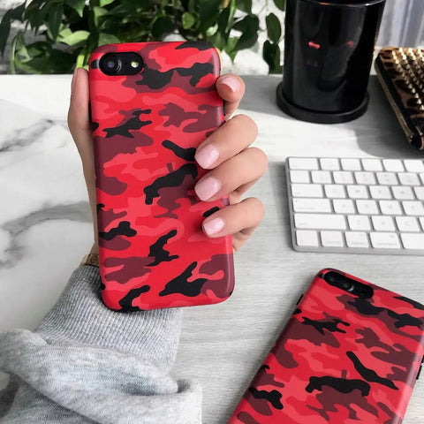 Red Camo iPhone Case