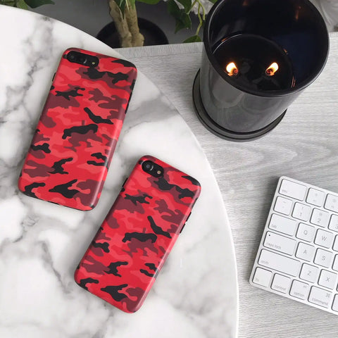 Red Camo iPhone Case