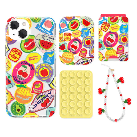 Juicy Fruits iPhone Bundle Set - Wallet