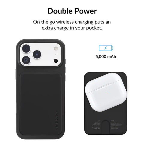 Black Slim Portable MagSafe Charger Power Pack