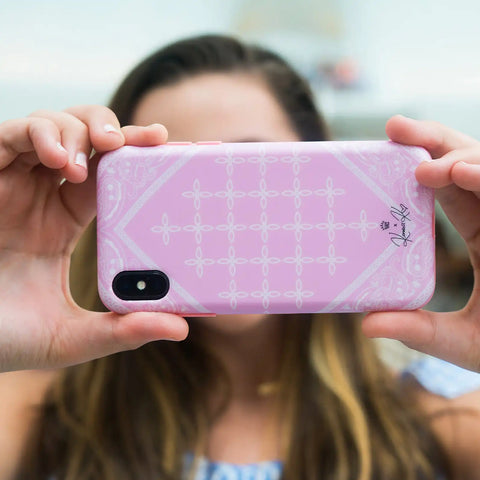 Pink Bandana iPhone Case by Kendall Vertes