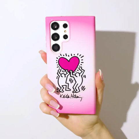 Keith Haring Pink Heart Samsung Case