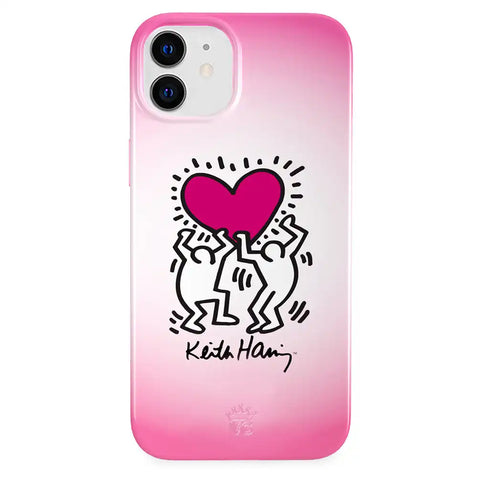 Keith Haring Pink Heart iPhone Case