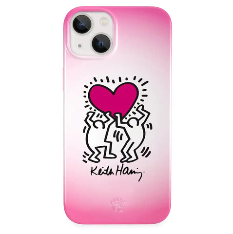 Keith Haring Pink Heart iPhone Case