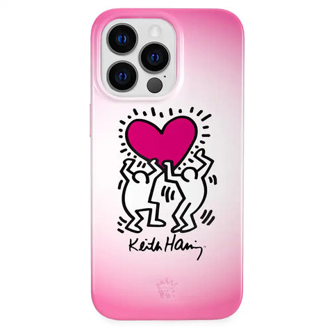 Keith Haring Pink Heart iPhone Case