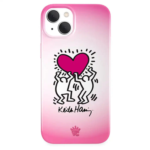 Keith Haring Pink Heart iPhone Case