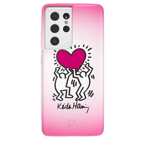 Keith Haring Pink Heart Samsung Case