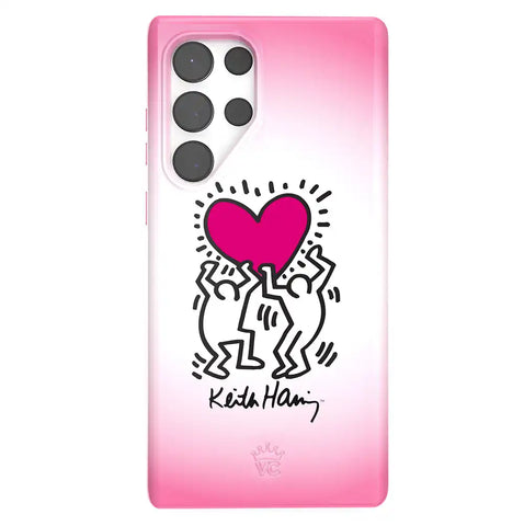 Keith Haring Pink Heart Samsung Case