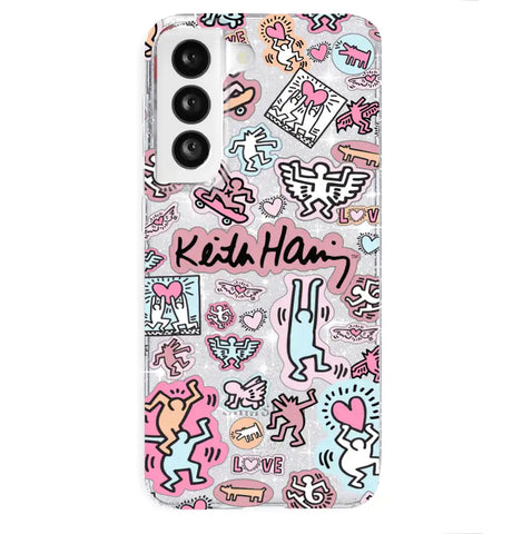 Keith Haring Pastel Glitter Samsung Case