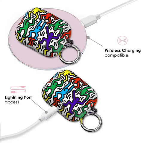 Keith Haring Rainbow Dancers AirPod Case