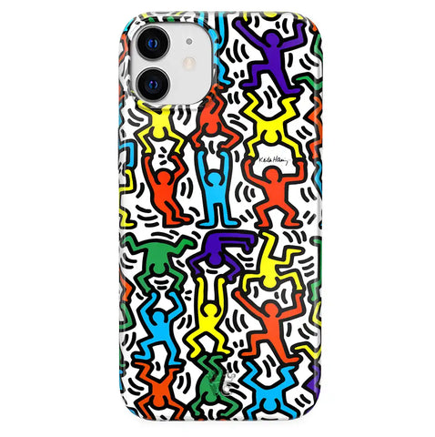 Keith Haring Rainbow Dancers iPhone Case