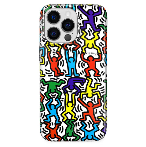 Keith Haring Rainbow Dancers iPhone Case