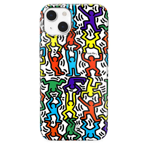 Keith Haring Rainbow Dancers iPhone Case