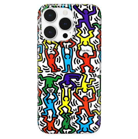 Keith Haring Rainbow Dancers iPhone Case