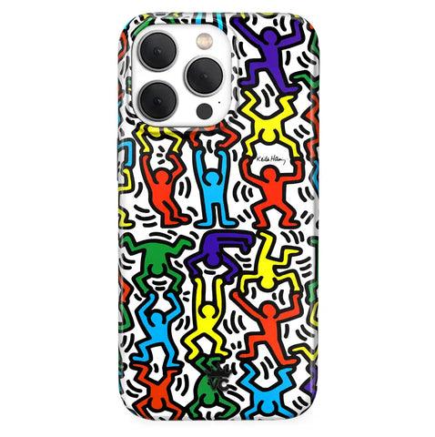 Keith Haring Rainbow Dancers iPhone Case