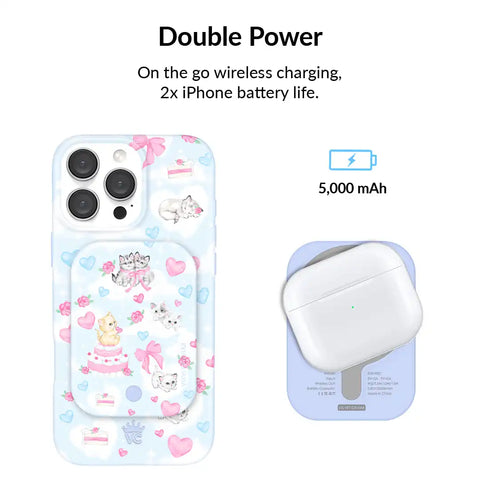 Kitten Kisses Portable MagSafe Charger Power Pack