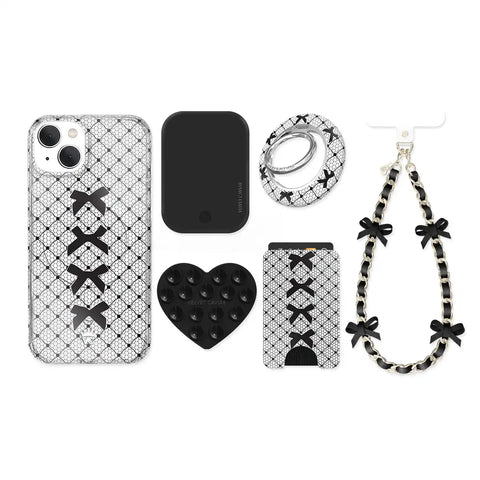 Lacy Black Bows iPhone Bundle Set
