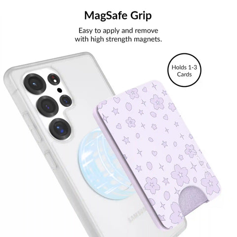 Lavender Cherry Blossom Glitter Samsung Bundle Set