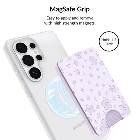 Lavender Cherry Blossom Glitter Samsung Bundle Set