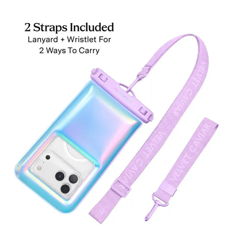 Lavender Holo Waterproof Floating Phone Pouch
