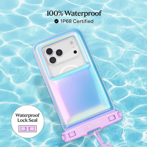 Lavender Holo Waterproof Floating Phone Pouch