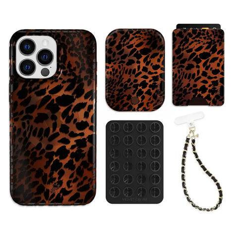 Leopard Tort iPhone Bundle Set - Wallet