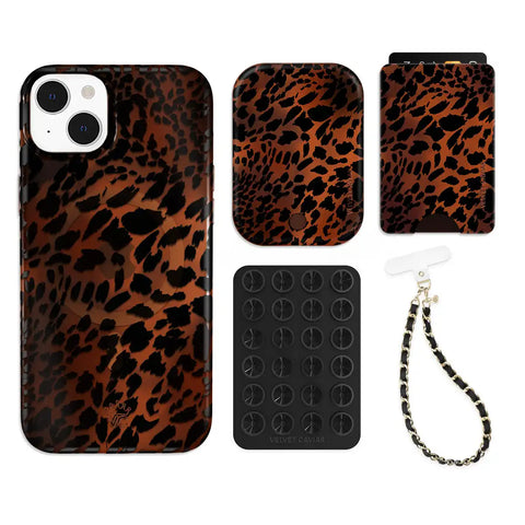 Leopard Tort iPhone Bundle Set - Wallet